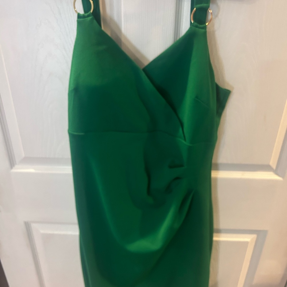 Guess Green Sheath Mini Dress Sweetheart Neckline